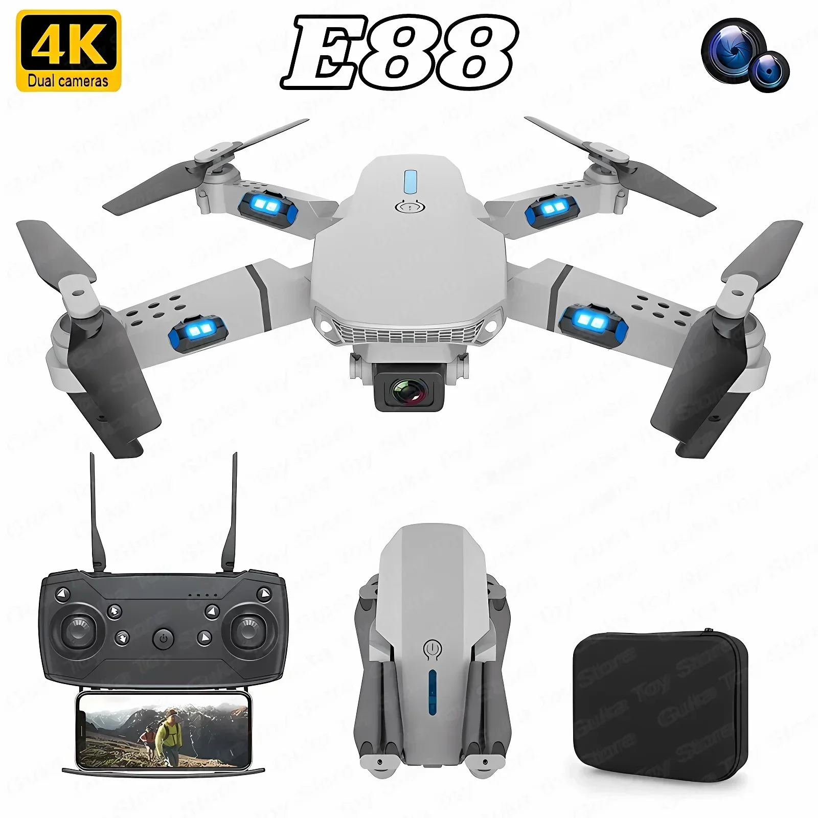 Rc Drone E88 - E88 Pro Drone FPV kamera sudut