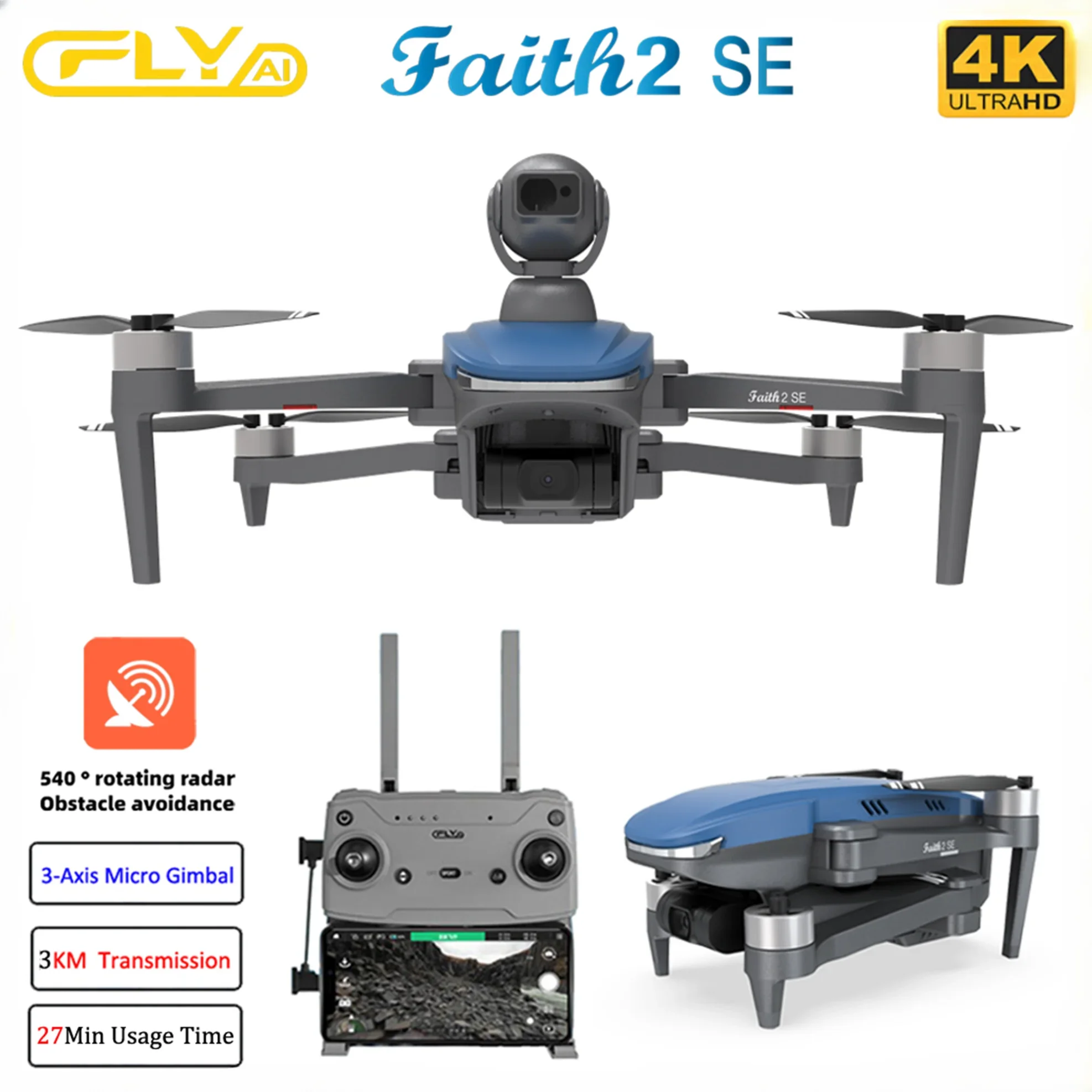 Drone F22 Rc - Faith 2 SE Dengan 540 °