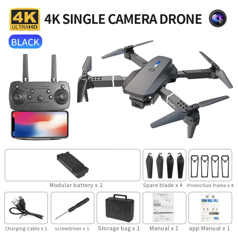 Rc Drone E88 - E88 Pro Drone Lipat Cerdas Mendukung