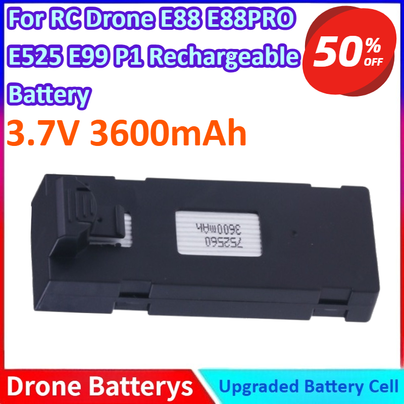 Drone Rc E99 - Baterai Li-ion Baru 3.7V 3600MAh untuk