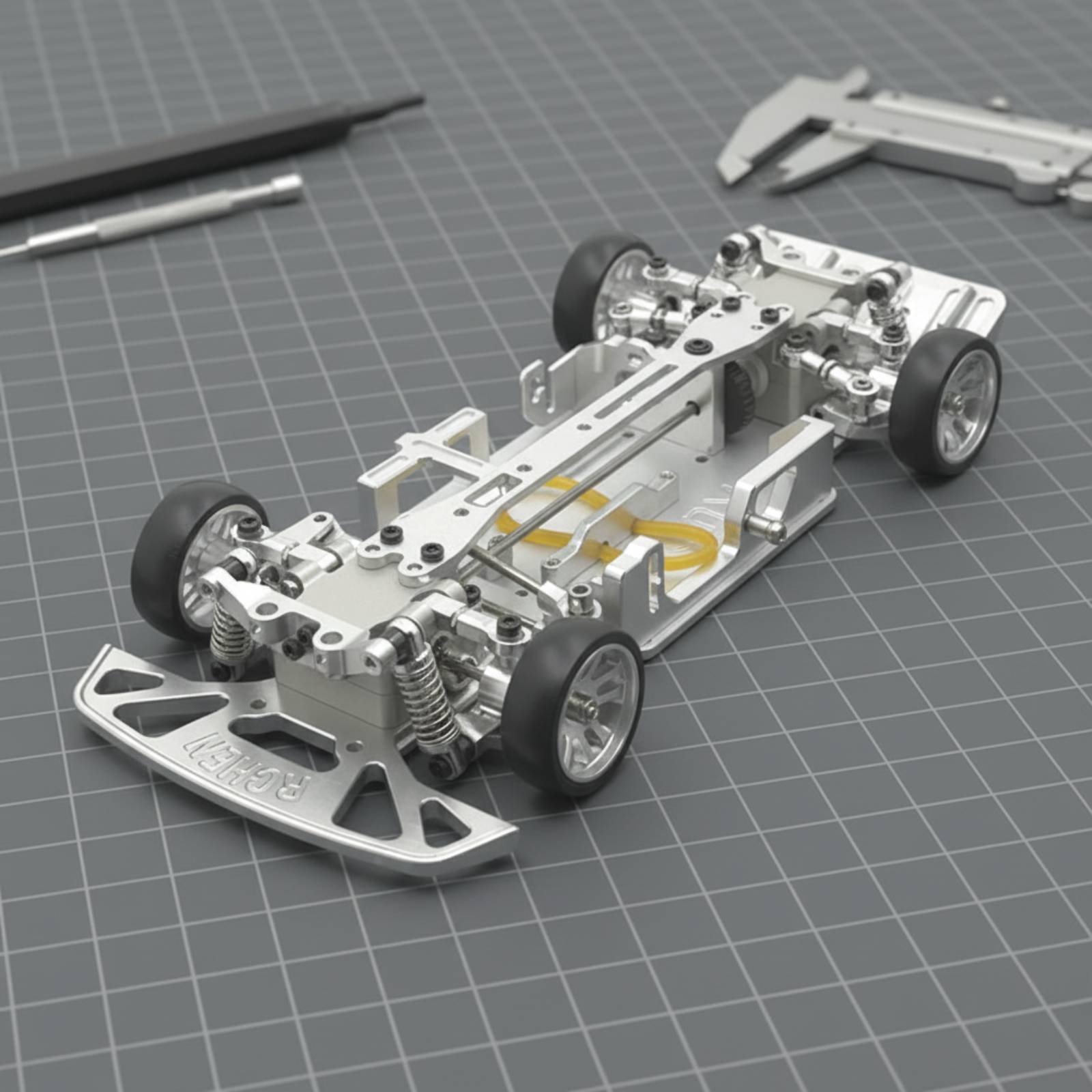 Rc Drift Car Kit - Sasis Mobil RC Skala 1/28, Wheelbase
