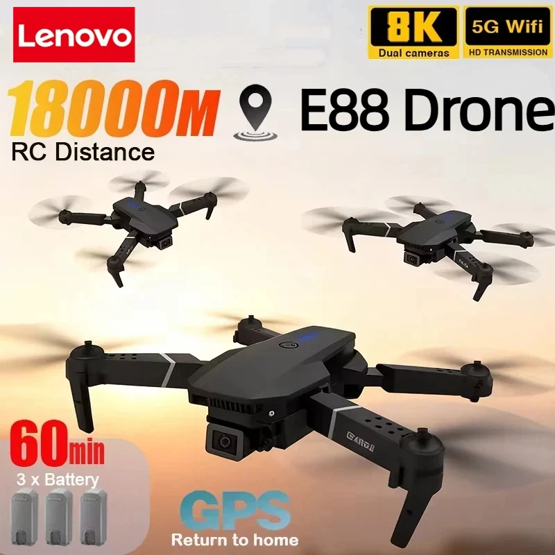 Rc Drone E88 - Drone Lenovo New E88 Pro WIFI