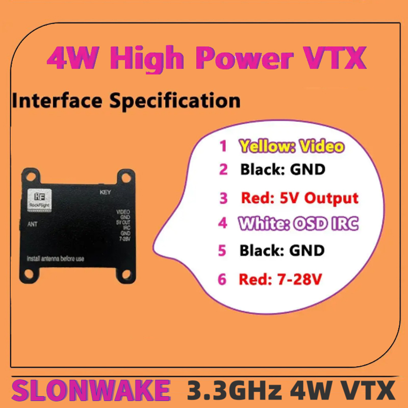 SLONWAKE FPV 3.3G 16CH 4000mW  - Drone Rc Remote ulasan dan harga
