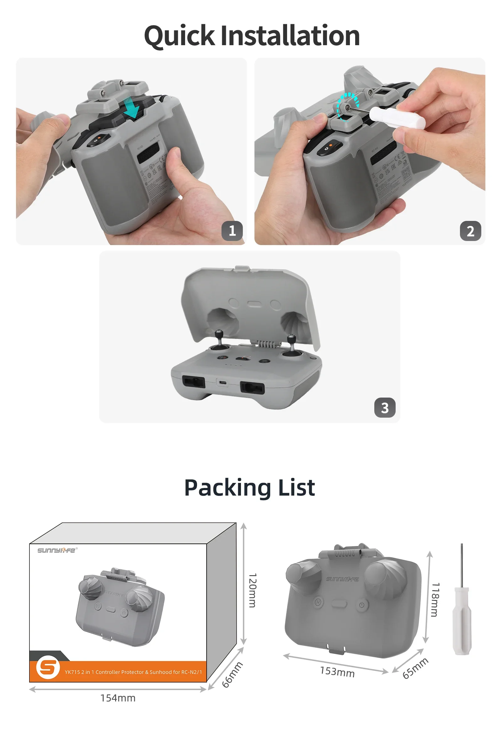 Pelindung Kontroler 2 in 1 Sun - Drone Dji Rc Mini ulasan dan harga