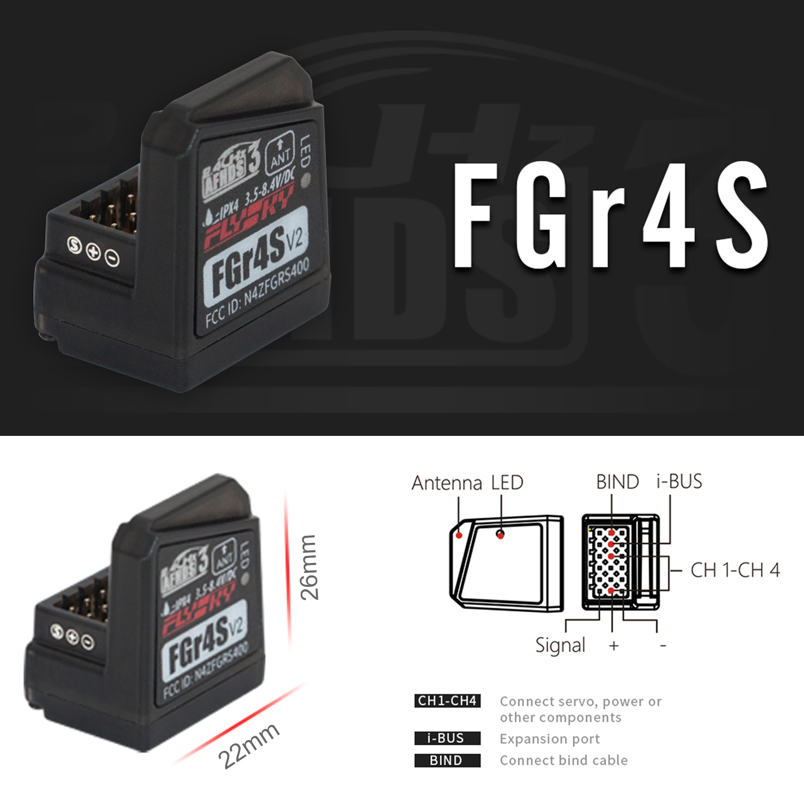 Flysky FGR4S V2 Penerima AFHDS - Telemetry Module Rc ulasan dan harga
