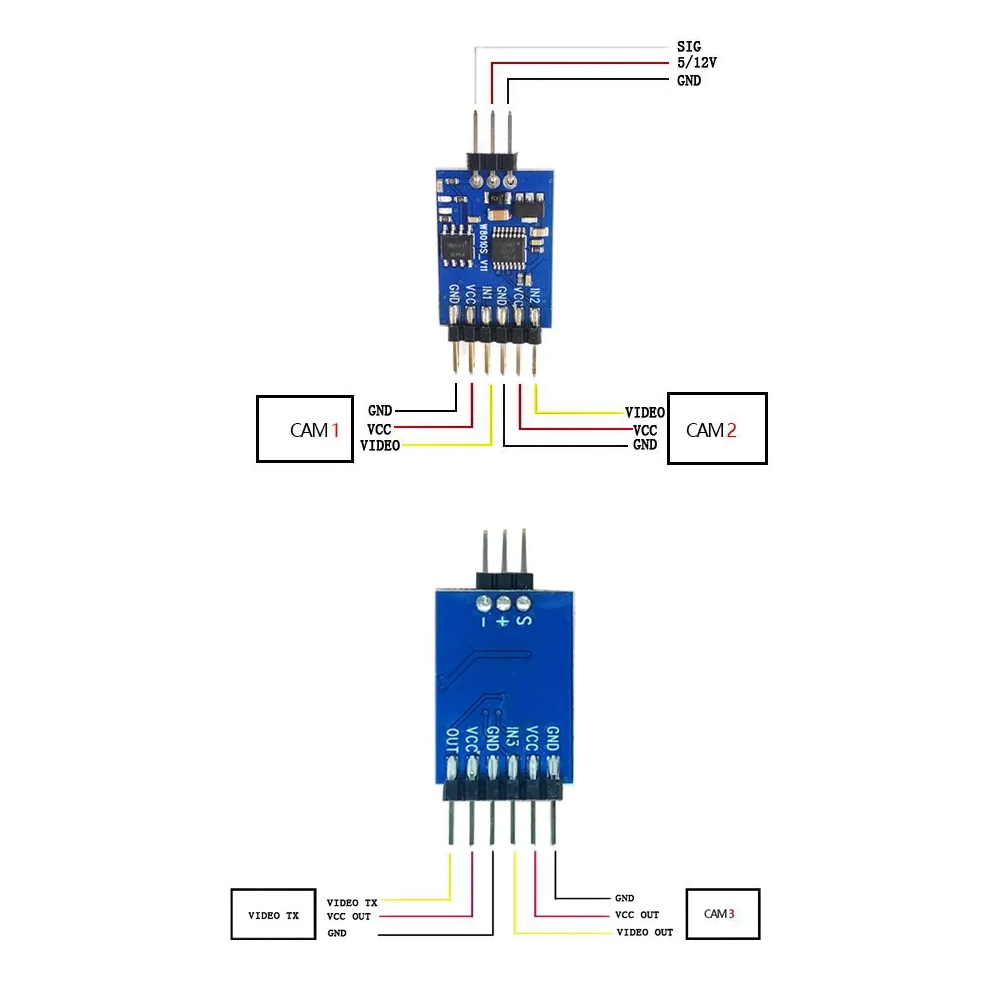 Modul Pengalih Video 3 Saluran - Drone Rc Remote ulasan dan harga