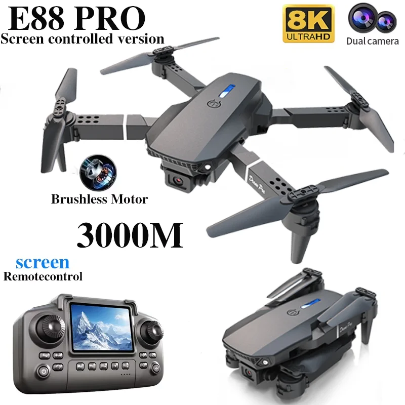 Drone E88 PRO Profesional deng - Drone Rc Land ulasan dan harga