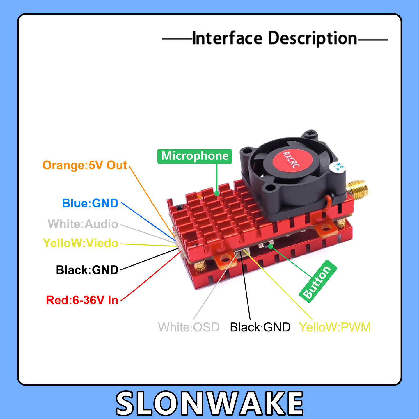 SLONWAKE 5.8G 2W VTX FPV Kamer - Telemetry Module Rc ulasan dan harga