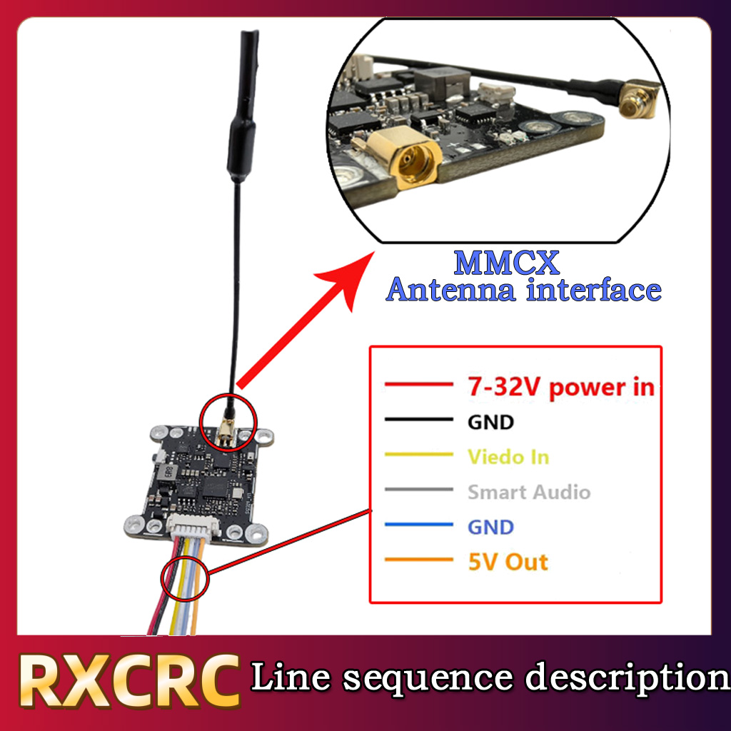 Modul RXCRC 5.8G 48CH 1.6W VTX - Drone Rc Remote ulasan dan harga