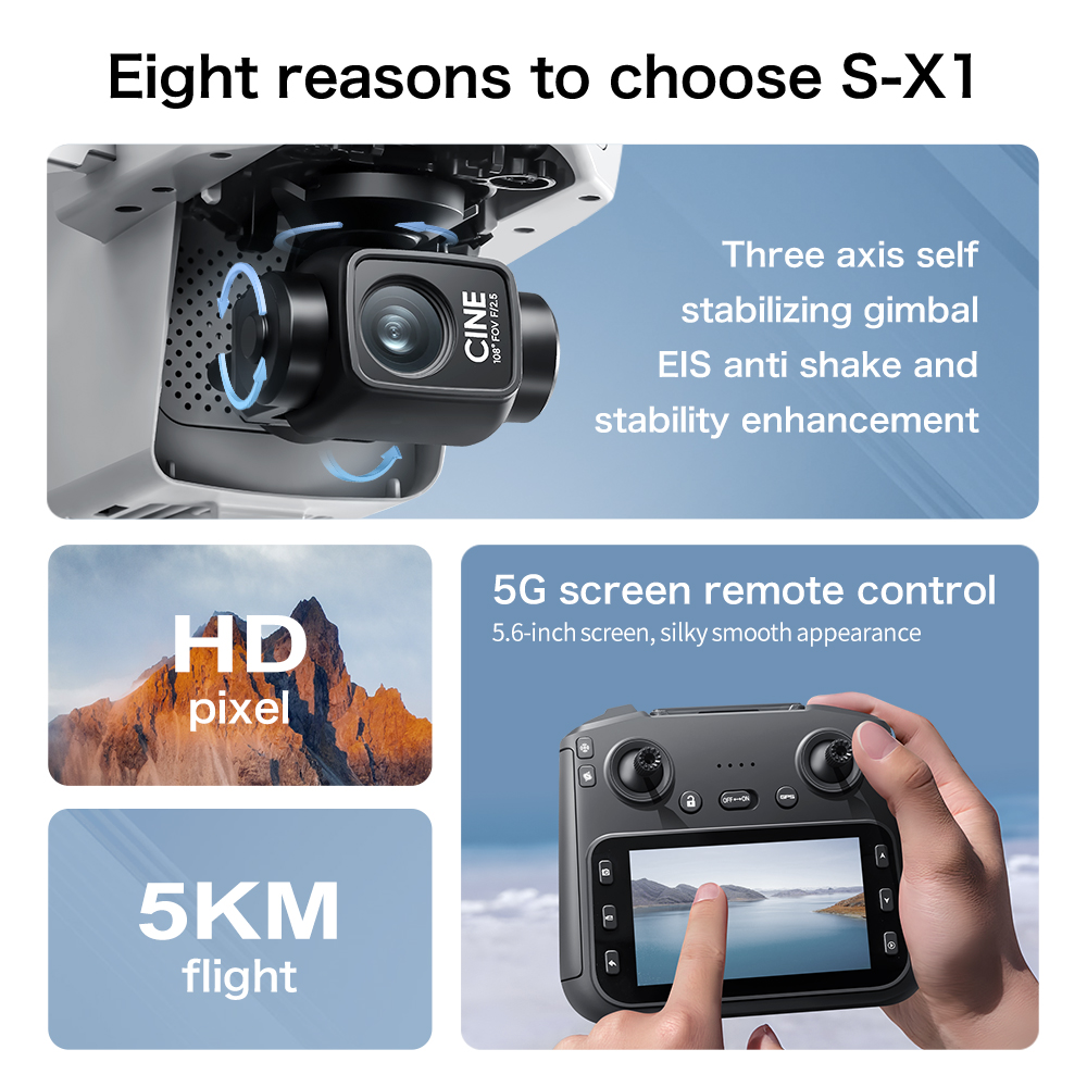 Drone Lenovo S-X1 8K HD Profes - Drone Rc Land ulasan dan harga