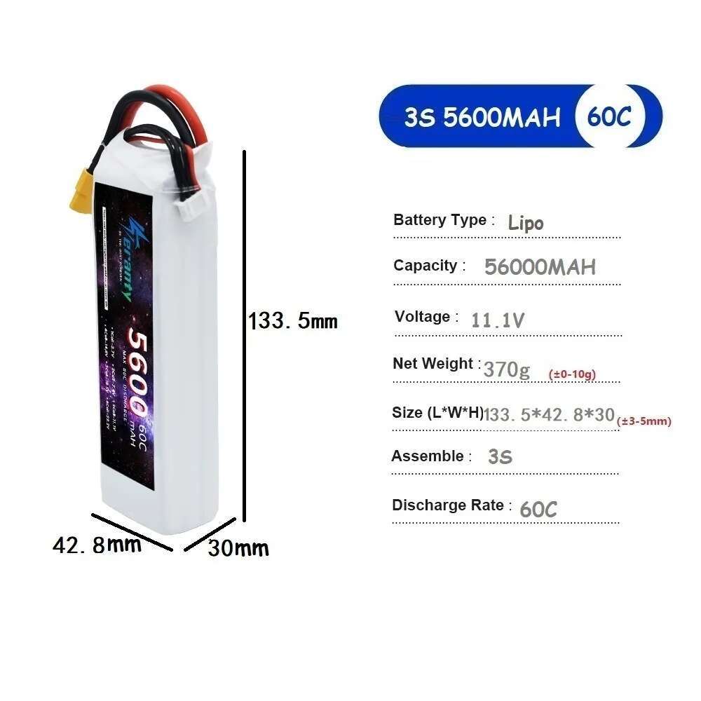 TERANTY 5600MAH 60C 2S 3S 4S 6 - Rc Drift Car Kit ulasan dan harga