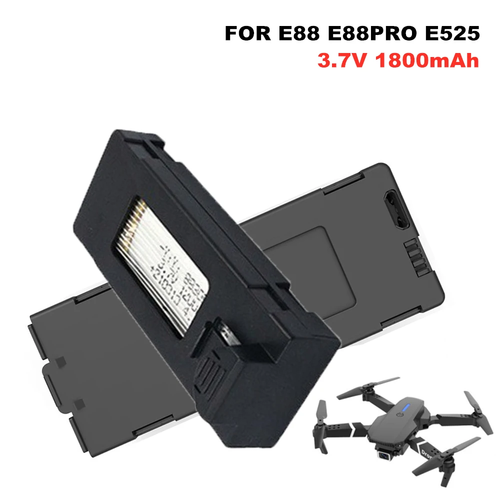 Baterai Drone E88 3.7V 1800mAh - Drone Rc E99 K3 ulasan dan harga