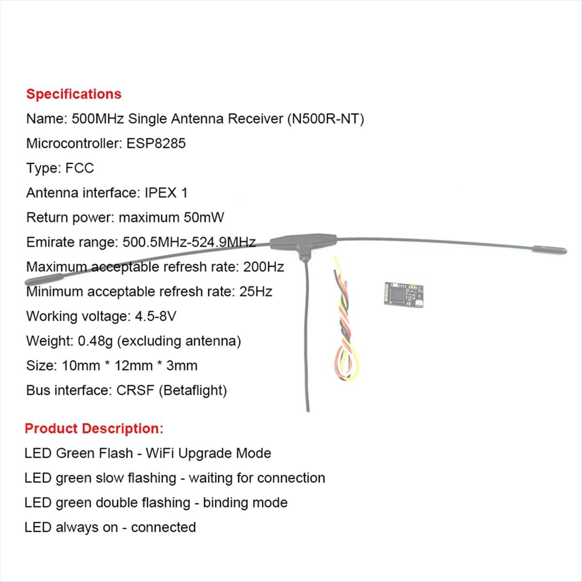 Penerima 500MHz 500.5MHz-524.9 - Drone With Rc ulasan dan harga