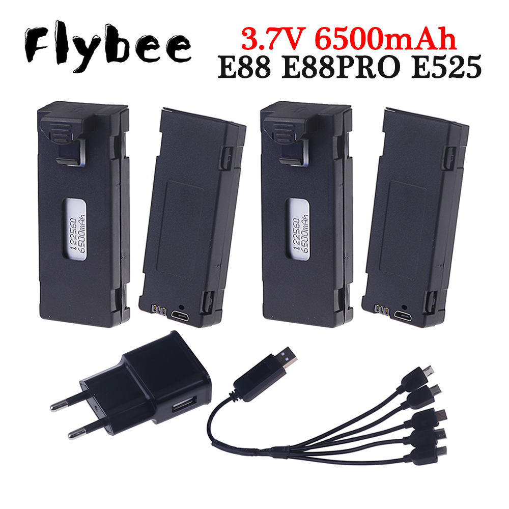 Baterai isi ulang 3.7V 6500mAh - Drone Rc E99 K3 ulasan dan harga